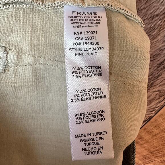 Frame Pants Le Crop Mini Boot Plaid Size 27 Versatile Work Casual Fall Spring - Picture 10 of 10